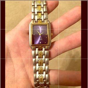 Silver Chain, Purple Face Gucci Watch